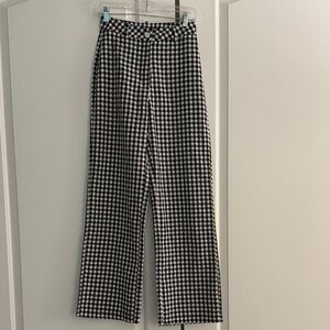 SHEIN Black and White Checkered Pants